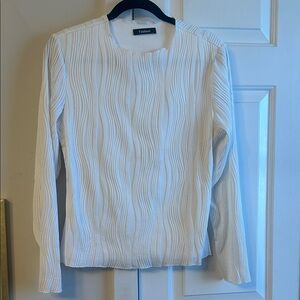 White Textured Women's Top